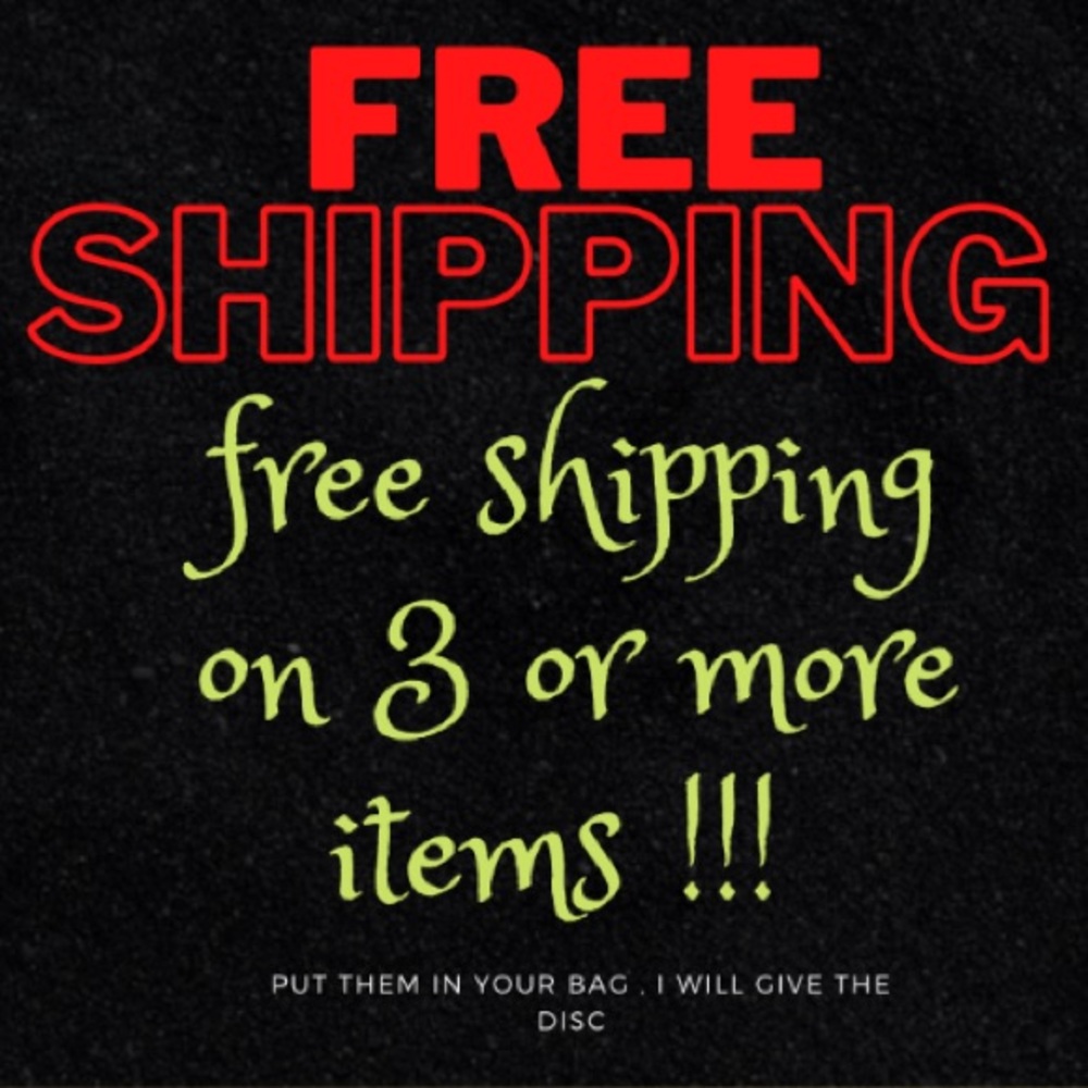Free shipping on 3 or more items . I will give discount after they are in a bag